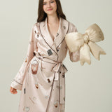 Boba Tea Cream Silk Robe