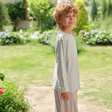 NUDE Collection Kids' Knit Button-Up Long Sleeve