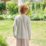 NUDE Collection Kids' Knit Button-Up Long Sleeve