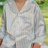 Cruise Collection Kids' Striped Silk Long Set