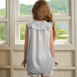 Cruise Collection Kids' Striped Silk Smocked Dress and Shorts Set