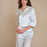 The Purity Series Navy Collar Silk Suit