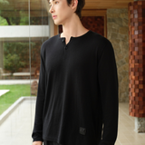Cloudknit Men's Henley-Neck Silk-Cashmere Top