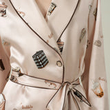 Boba Tea Cream Silk Robe