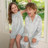 Cruise Collection Kids' Striped Silk Long Set