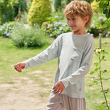 NUDE Collection Kids' Knit Button-Up Long Sleeve
