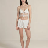 Pearl Series Silk Camisole with Lace Trim