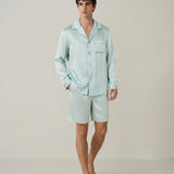 MIRACLE Collection Men's Silk Long-Sleeve Shorts Set