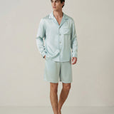 MIRACLE Collection Men's Silk Long-Sleeve Shorts Set