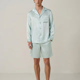 MIRACLE Collection Men's Silk Long-Sleeve Shorts Set