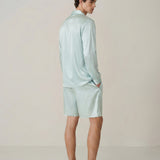 MIRACLE Collection Men's Silk Long-Sleeve Shorts Set