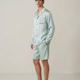 MIRACLE Collection Men's Silk Long-Sleeve Shorts Set