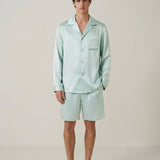 MIRACLE Collection Men's Silk Long-Sleeve Shorts Set