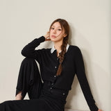 CloudKnit Dot Jacquard Silk-Cashmere Knit Cardigan
