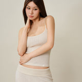 CloudKnit Silk-Cashmere Dot Jacquard Knit Camisole