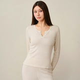 CloudKnit Dot Jacquard Silk-Cashmere Knit Long Sleeve