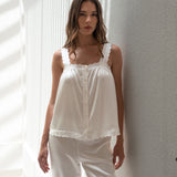 The Purity Series Wavy Lace Cami & Cropped Lounge Pants Set