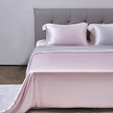 Cherry Grass Pink Silk Bed Set