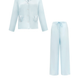 Clear Blue Shell Silk Pyjamas Set