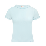 Sky Blue Silk Blend T-Shirt