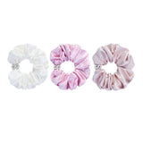 Flame Collection Diamond Studded Candyfloss Scrunchies Set
