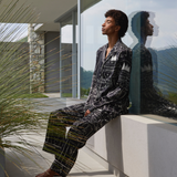 SILKY MIRACLE X BASQUIAT “Beat Bop” Print Silk Pyjama Set