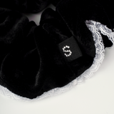Renaissance Collection Black Lace Velvet Srunchie