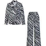 Zebra Print Silk Pyjama Set