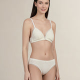 NUDE Series Pointelle Polka Dot Knit Bra