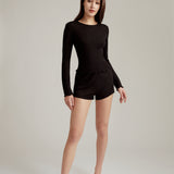 Swarovski Silk Blend Black Brief Shorts