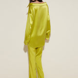 Lime Silk Pyjama Set