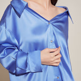 Cobalt Blue Silk Pyjama Set