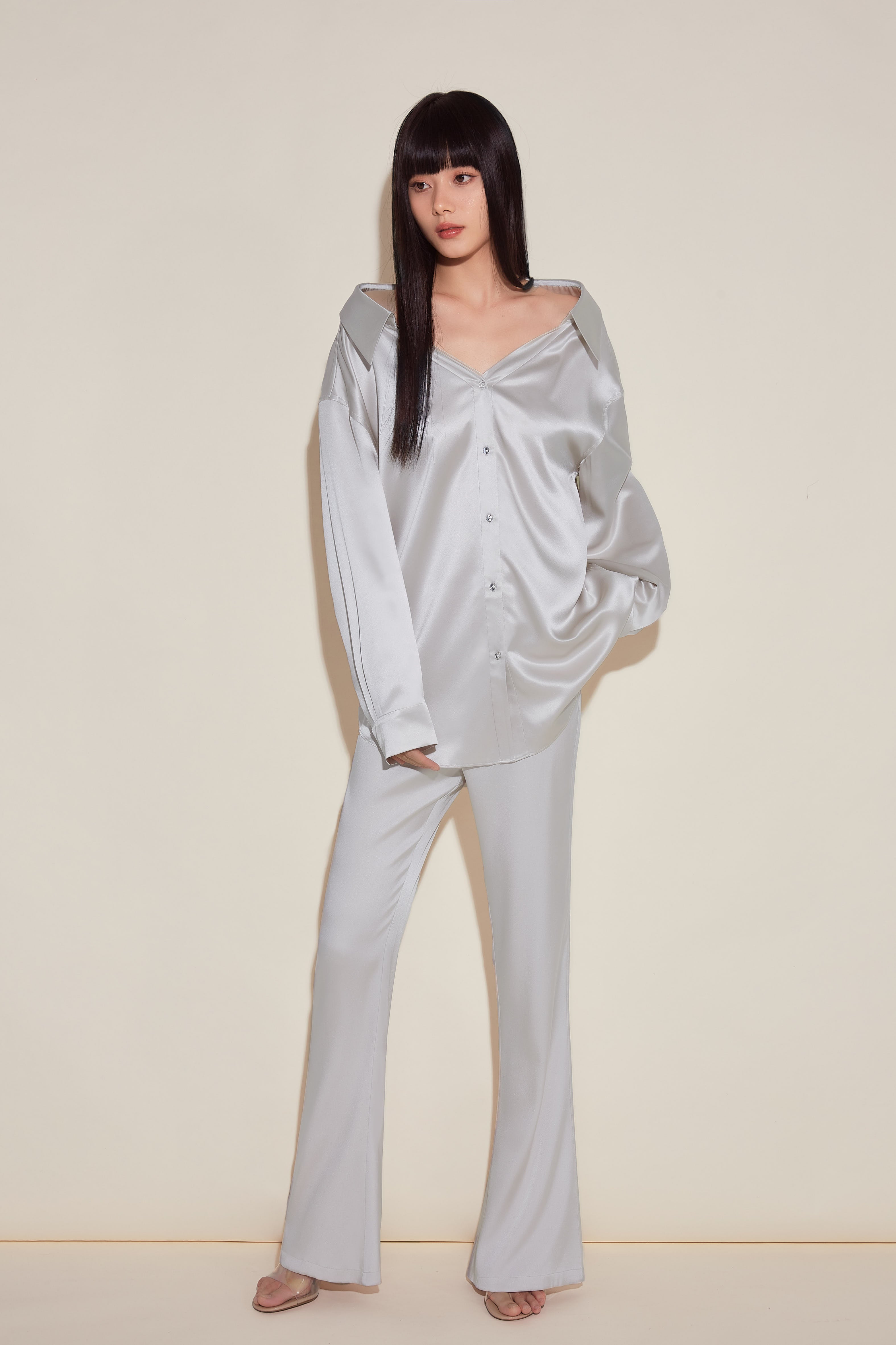 Galaxy Grey Silk Pyjamas Set – Silky Miracle