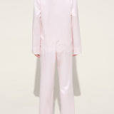Shell Pink Lace and Silk Pyjama Set