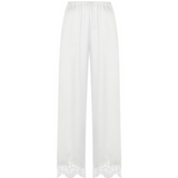 Pearl White Lace and Silk Pyjama Set