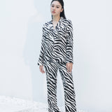 Zebra Print Silk Pyjama Set