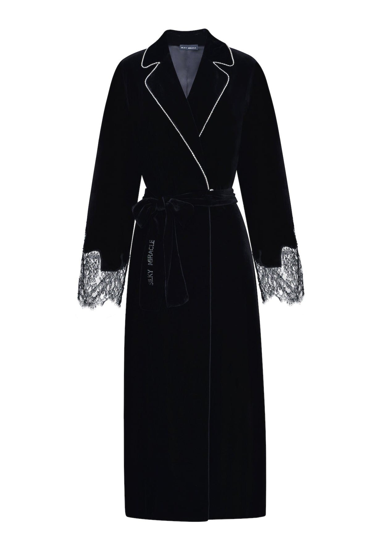 Black Velvet Lace Robe
