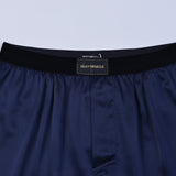 Navy Silk Boxer Shorts