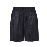 Black Leopard-Print Men's Shorts