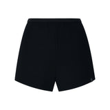 Black Mini Silk Blend Shorts